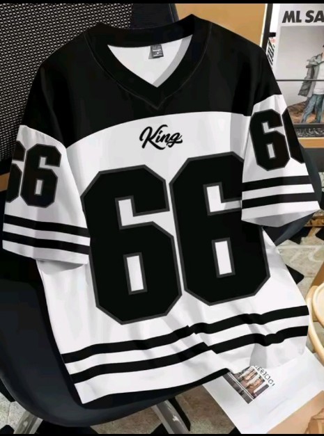 I just f2025 summer new V-neck men's casual T-shirt Chicago letter-printed polyester pullover summer daily outdoor street wear clothes