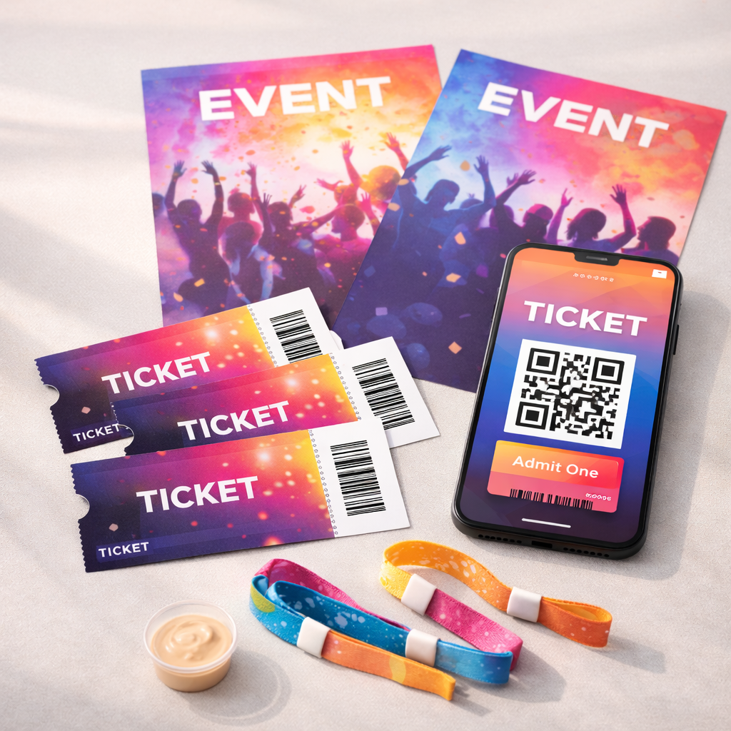 Event tickets & promo flyers