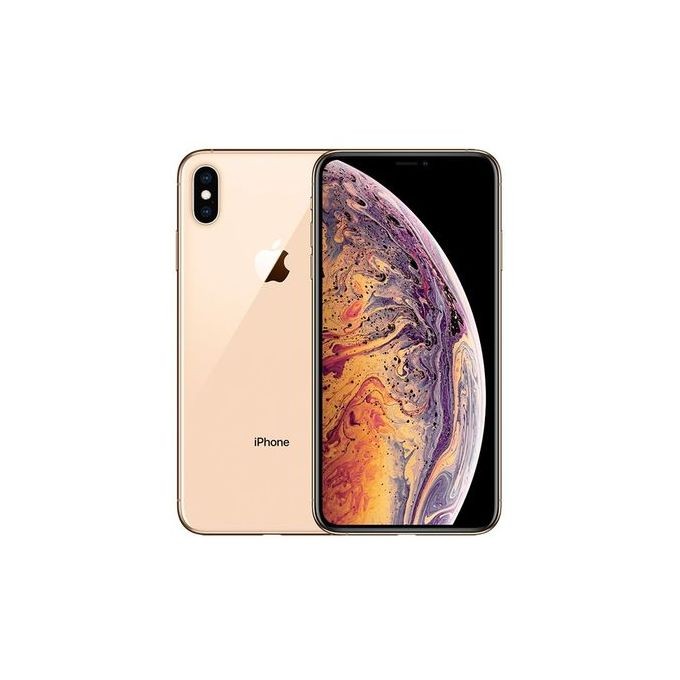 Apple IPhone XS Max (4GB RAM, 64GB ROM) IOS 12 (12MP + 12MP)+7MP (single Sim) Gold & 10D Screen Protector + Silicon Back Case