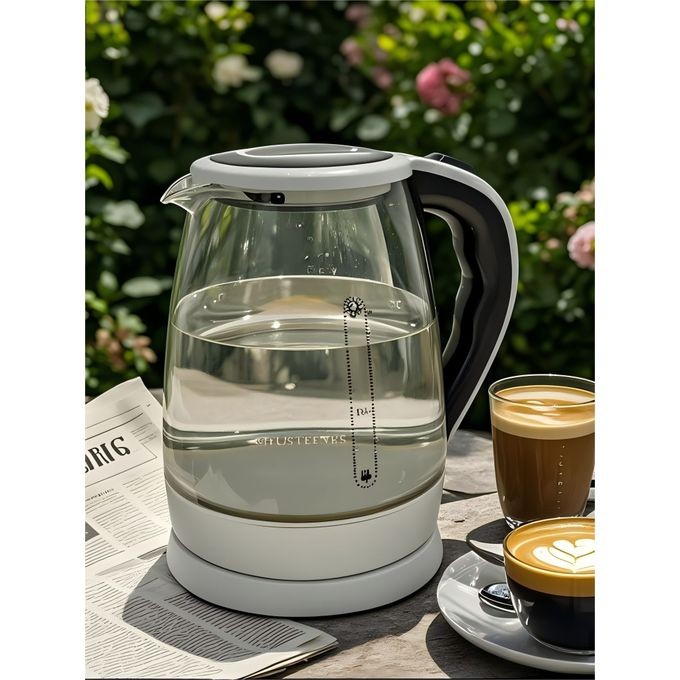 Share this product    NORSEAG 1.8L 1500W Electric Kettle Glass With Blue LED Light- White