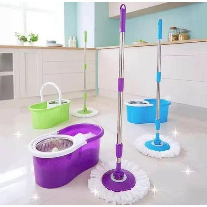 Extendable Spin Mopping Stick And Bucket