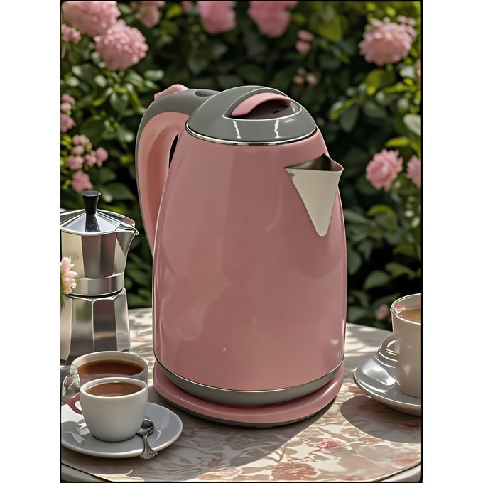 NORSEAG 1.8L 1500W Electric Kettle Stainless Steel With Plastic Covered- PINK